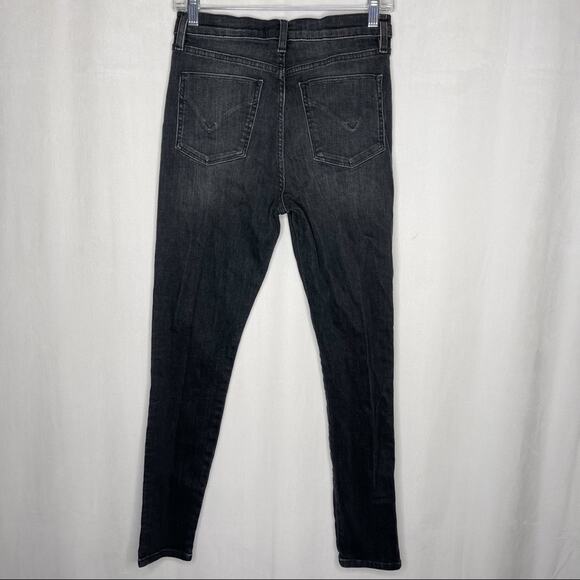 HUDSON / Barbara Track Stripe black skinny jeans in Dark Raven / 28 - Picture 2 of 10
